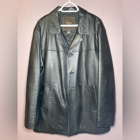 Coach Leather Jacket XL - Picture 1 of 5